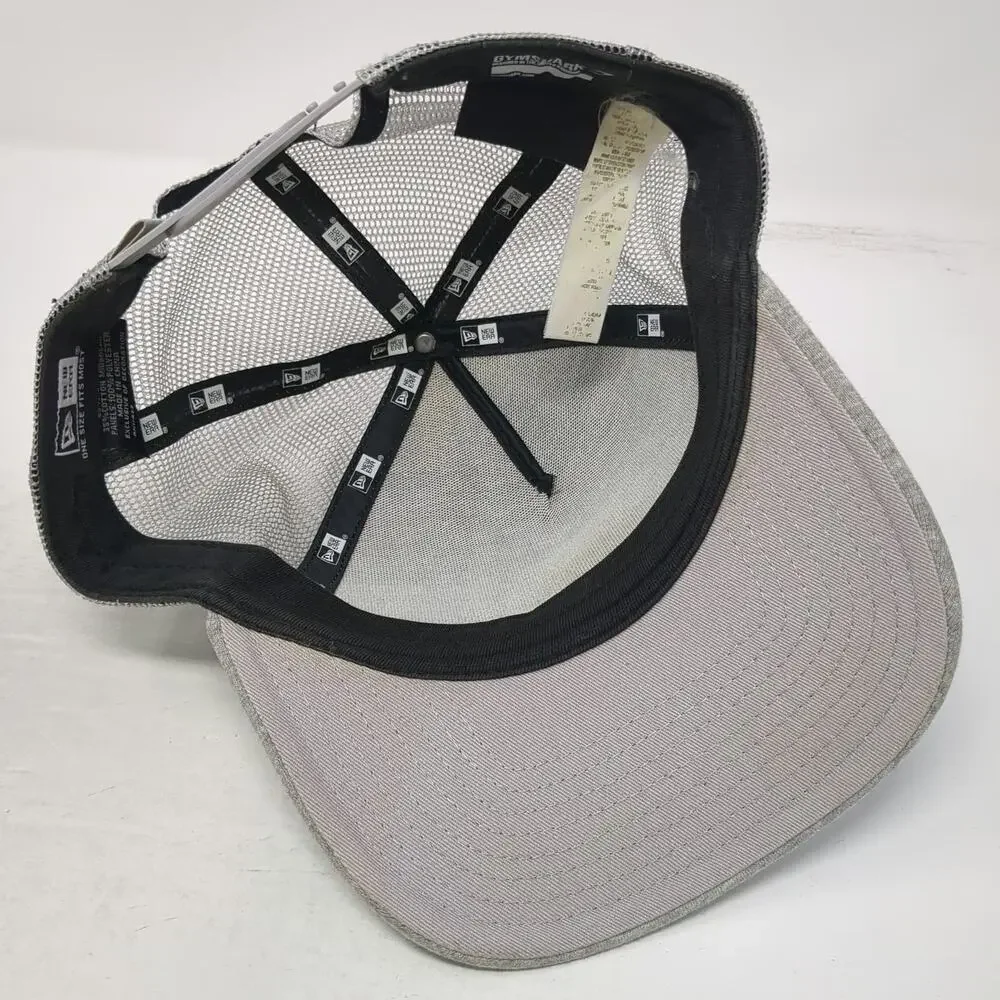 New Era Trucker Hat Gray One Size Gymshark Mesh Back Snapback Embroidered Logo